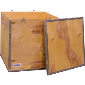 Global Industrial™ 4 Panel Hinged Shipping Crate w/ Lid 23-1/4""L x 23-1/4""W x 23-1/2""H