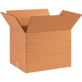 Global Industrial™ Multi Depth Cardboard Corrugated Boxes 16""L x 12""W x 12""H Kraft