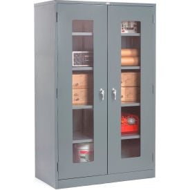 Global Industrial™ Clear View Storage Cabinet 36""W x 18""D x 78""H Unassembled Gray