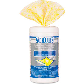 SCRUBS® Stainelss Steel Cleaning Wipes 30 Wipes/Can 6 Cans - 91930