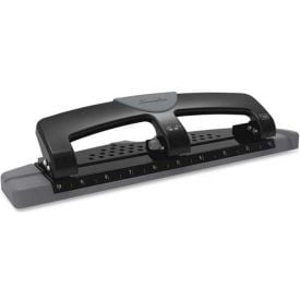 Swingline® 12-Sheet SmartTouch Three-Hole Punch 9/32"" Holes Black/Gray