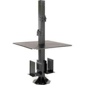 Global Industrial™ 81""H Floor Mount Orbit Computer Kiosk with VESA Mount & Power Outlet Black
