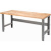 Global Industrial™ Adjustable Height Workbench 72 x 30"" Maple Butcher Block Square Edge Gray