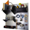 Wall Control Pegboard Hobby Craft Organizer Storage Kit Galvanized Black 32"" X 32"" X 9""
