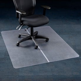 Interion® Office Chair Mat for Carpet - 46""W x 60""L - Straight Edge