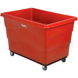 Global Industrial™ Plastic Bulk Box Truck 20 Bushel Steel Chassis Base Red