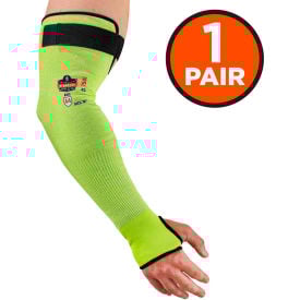 Ergodyne® ProFlex® 7941 Hi-Vis Cut-Resistant Protective Arm Sleeve 18"" 1 Pair LIme