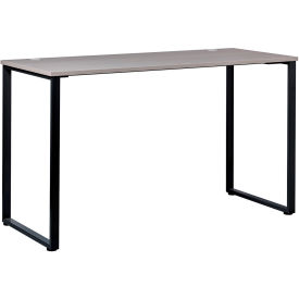 Interion® Open Plan Standing Height Desk - 72""W x 30""D x 40""H - Gray Top with Black Legs