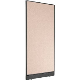 Interion® Non-Electric Office Partition Panel with Raceway 36-1/4""W x 76""H Tan