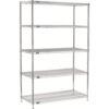 Nexel® 5 Shelf Stainless Steel Wire Shelving Unit Add On 42""W x 24""D x 86""H