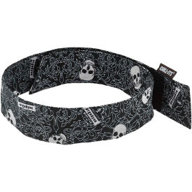 Ergodyne® Chill-Its 6705 Evaporative Cooling Bandana Headband Polymers Hook & Loop Skulls