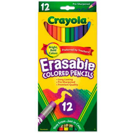 Crayola® Erasable Colored Woodcase Pencils 3.3 mm 12 Assorted Colors/Set