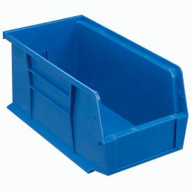 Quantum Plastic Stacking Bin QUS230 5-1/2 x 10-7/8 x 5 Blue