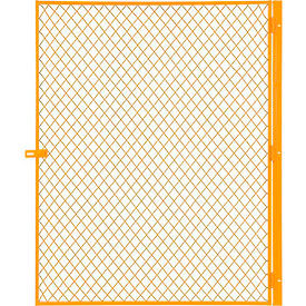 Global Industrial™ Machinery Wire Fence Partition Hinged Door Yellow