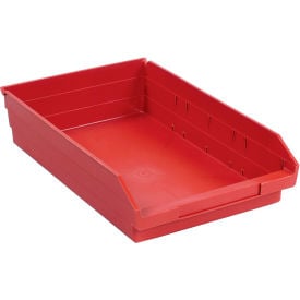 Global Industrial™ Plastic Nesting Storage Shelf Bin 11-1/8""W x 17-7/8""L x 4""H Red