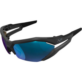 Mechanix Wear® Vision Type-V Protection Safety Eyewear Blue Mirror Lens Gray Frame