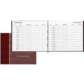Rediform® Visitors Register Book 8-1/2"" x 9-7/8"" Burgundy Hardcover 64 Sheets/Book