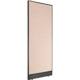 Interion® Office Partition Panel with Pass-Thru Cable 24-1/4""W x 64""H Tan