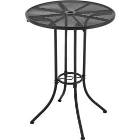 Global Industrial™ 30"" Round Outdoor Bar Table Steel Mesh Black