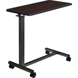 Global Industrial™ Overbed Table With H-Base Walnut Laminate Tabletop