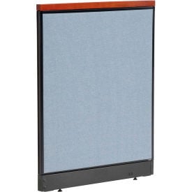 Interion® Deluxe Office Partition Panel with Pass Thru Cable 36-1/4""W x 47-1/2""H Blue