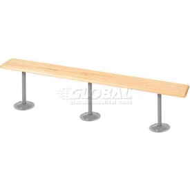 Global Industrial™ Locker Room Bench Hardwood With Steel Tube Pedestal Legs 96 x 9-1/2 x 17