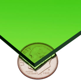 USA Sealing Cast Acrylic Sheet 24""L x 12""W x 1/4"" Thick Green