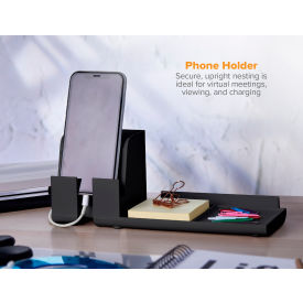 Bostitch Office Konnect™ Stackable Desk Organizer 4-Piece White Black