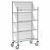 Nexel® Slant Wire Shelving Truck w/4 Shelves 36""L x 18""W x 69""H
