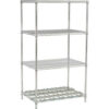 Nexel® 4 Shelf Poly-Z-Brite® Standard Wire Shelving Unit Starter 24""W x 24""D x 86""H