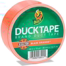 Duck® Colored Duct Tape 1.88""W x 15 yds - 3"" Core - Neon Orange