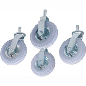 Nexel® Stem Casters Set of (4) 8"" x 2.80"" Full Pneumatic 1000 Lb. Capacity