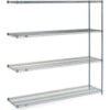 Nexel® 4 Shelf Nexelon® Blue Wire Shelving Unit Add On 60""W x 21""D x 74""H