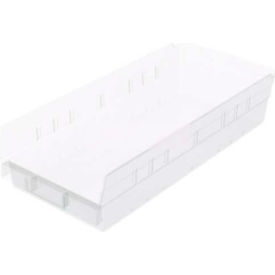 Akro-Mils Plastic Nesting Storage Shelf Bin 30158 - 8-3/8""W x 17-7/8""L x 4""H Clear