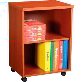 Interion® 20"" Under Desk Storage Cabinet - Cherry
