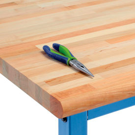 Global Industrial™ Workbench Top Maple Boos Butcher Block Safety Edge 60""Wx30""Dx1-3/4"" Thick