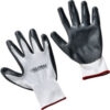 Global Industrial™ Flat Nitrile Coated Gloves White/Gray Small 1 Pair