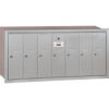 3500 Series 4B+ Vertical Mailbox 7 Doors Recessed Mounted Aluminum USPS Access