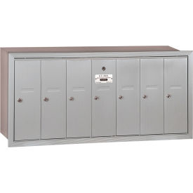 3500 Series 4B+ Vertical Mailbox 7 Doors Recessed Mounted Aluminum USPS Access