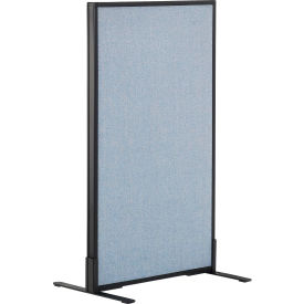 Interion® Freestanding Office Partition Panel 24-1/4""W x 42""H Blue