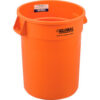 Global Industrial Plastic Trash Can - 32 Gallon Bright Orange