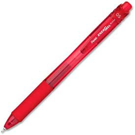 Pentel® EnerGel Retractable Pen Needle Fine Tip 0.5mm Red Ink Dozen
