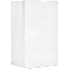 Paper Grocery Bags #20 Squat 8-1/4""W x 5-15/16""D x 13-3/8""H White 500/Pack