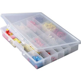 Plano StowAway 24 Fixed Compartment Box 14-1/4""W x 2-1/4""D x 11-1/2""H Clear