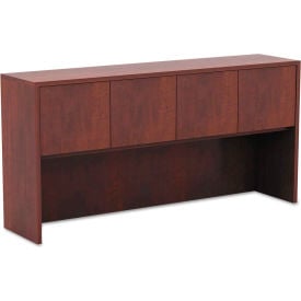 Alera® Hutch with Doors - 64-3/4""W x 15""D x 35-1/2""H - Medium Cherry - Valencia Series