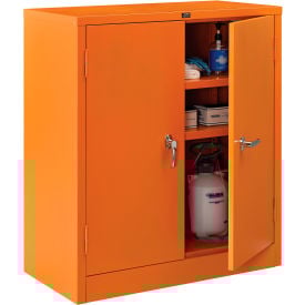 Global Industrial™ Emergency Preparedness Cabinet Counter Height 36""Wx18""Dx42""H Orange