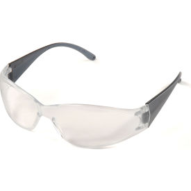 ERB® Boas® Frameless Safety Glasses Anti-Scratch Clear Lens Gray Temples