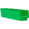 Akro-Mils Plastic Nesting Storage Shelf Bin 30128 - 4-1/8""W x 17-7/8""L x 4""H Green