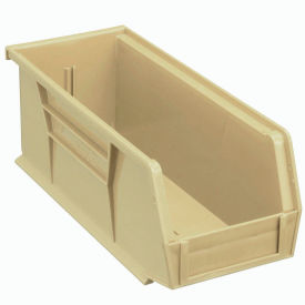 Global Industrial™ Plastic Stack & Hang Bin 4-1/8""W x 10-7/8""L x 4""H Beige