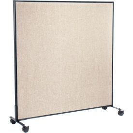 Interion® Mobile Office Partition Panel 60-1/4""W x 63""H Tan